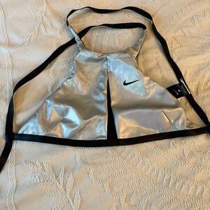 Nike Silver and Black Reversible Bikini Top